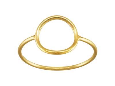 Anello Con Motivo Circolare, Gold Filled, Taglia M