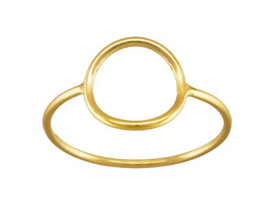 Anello Cerchio Aperto In Oro Pieno Medium - Immagine Standard - 1