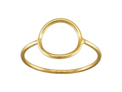 Anello Con Motivo Circolare, Gold Filled, Taglia S