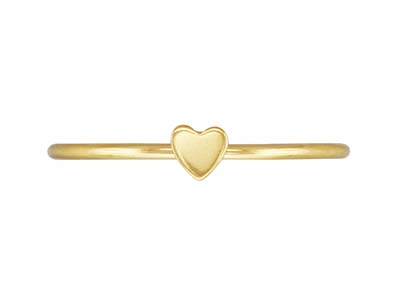 Anello Impilabile Motivo A Cuore In Oro Pieno Small - Immagine Standard - 1