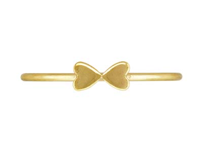 Anello Doppio Cuore, Gold Filled, Taglia M 53/54 - Immagine Standard - 1
