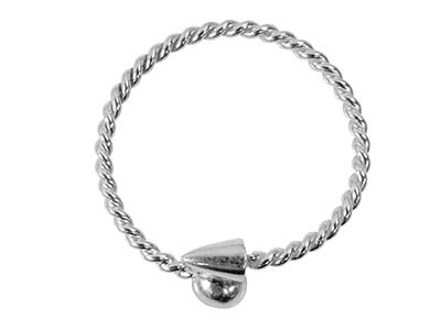 Anello Regolabile A Filo Ritorto, Argento 925 - Immagine Standard - 2