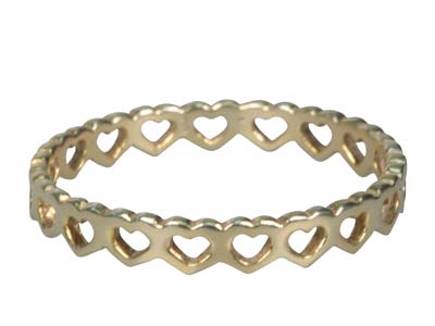 Anello Motivo Cuore, Argento 925 Placcato Oro, Dito 5455