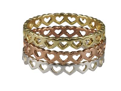 Anello Motivo Cuore, Argento Rosato925, Dito 54/55 - Immagine Standard - 2