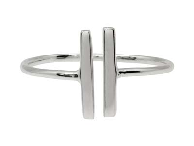 Anello Regolabile, Motivo Barre, Argento 925