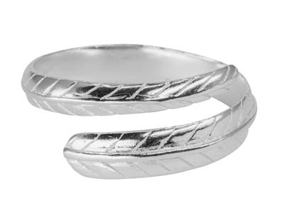 St Sil Feather Design Adjustable Ring - Immagine Standard - 1
