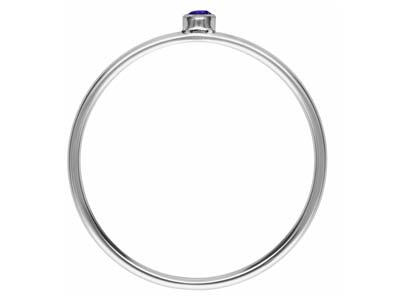 Anello Pietra Di Nascita Di Febbraio, Zirconia Ametista Da 2 Mm, Argento 925, Dito 53/54 - Immagine Standard - 3