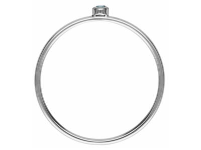 Anello Pietra Di Nascita Marzo, Zirconia Acquamarina Da 2 Mm, Argento 925, Dito 53/54 - Immagine Standard - 3