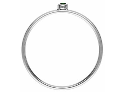 Anello Pietra Di Nascita Di Maggio,zirconi Con Smeraldo Da 2 Mm, Arge Nto 925, Misura Del Dito 53/54 - Immagine Standard - 3