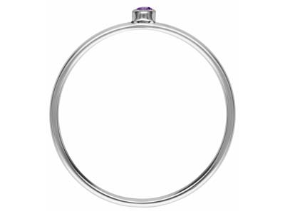 Anello Pietra Di Nascita Di Giugno,zirconia Alexandrite Da 2 Mm, Arge Nto 925, Dito 53/54 - Immagine Standard - 3