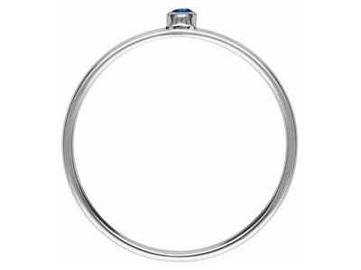 Anello Pietra Di Nascita Di Dicembre, Zirconia Blu Da 2 Mm, Argento 925, Misura Del Dito 53/54 - Immagine Standard - 3