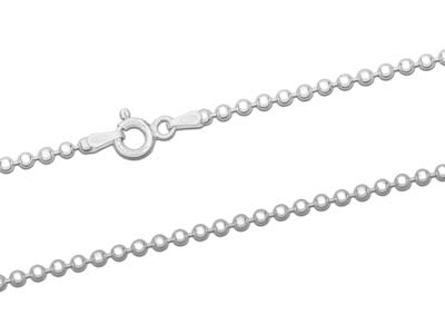 Catena A Palline 2,2 Mm, 45 Cm, Argento 925 Rivestimento Antiossidazione - Immagine Standard - 2