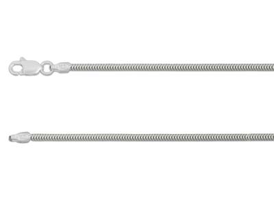 Catena A Serpente Tonda 1,6 Mm, 40 Cm, Argento 925