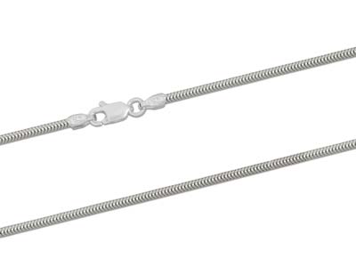 Catena A Serpente Tonda 1,6 Mm, 45 Cm, Argento 925 - Immagine Standard - 2