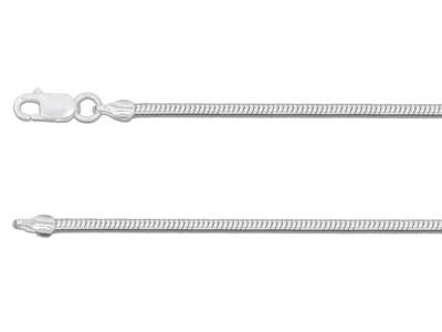 Catena Maglia Serpente Tonda 1,9 Mm, 40 Cm, Argento 925