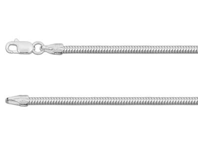 Catena A Serpente Tonda 2,4 Mm, 60 Cm, Argento 925