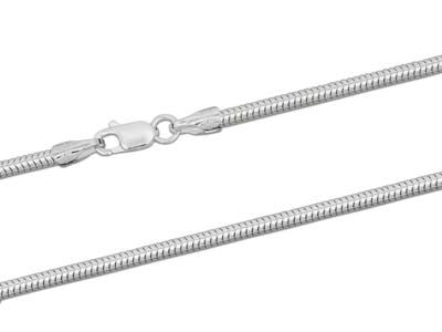 Catena A Serpente Tonda 2,4 Mm, 60 Cm, Argento 925 - Immagine Standard - 2