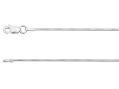 Catena A Serpente Tonda 1 Mm, 40 Cm, Argento 925
