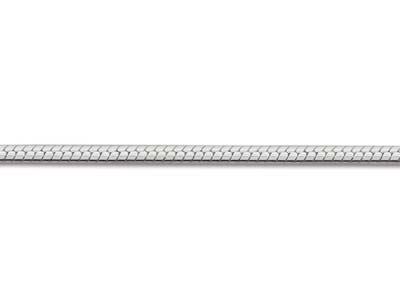 Catena Maglia Serpente Rotonda 1 Mm, 45 Cm, Argento 925 - Immagine Standard - 3