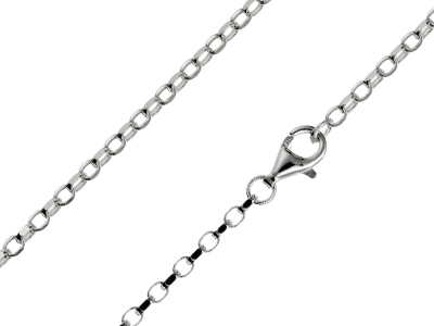 Catena Belcher Con Taglio A Diamante 3 Senza Marchio Di Autenticità, 55 Cm, Argento 925 - Immagine Standard - 1