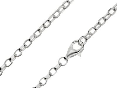 Catena Belcher Con Taglio A Diamante 4 Con Marchio Di Autenticità, 60 Cm, Argento 925 - Immagine Standard - 1