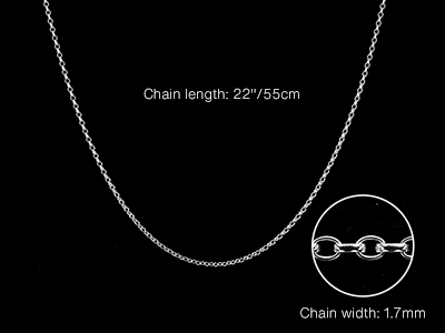 Catena Maglia Jaseron 1,7 Mm, 55 Cm, Argento 925 - Immagine Standard - 3