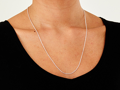 Catena Maglia Jaseron 1,7 Mm, 55 Cm, Argento 925 - Immagine Standard - 4