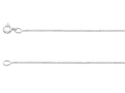 Catena Jaseron A Maglia Fine 1 Mm, 45 Cm, Argento 925