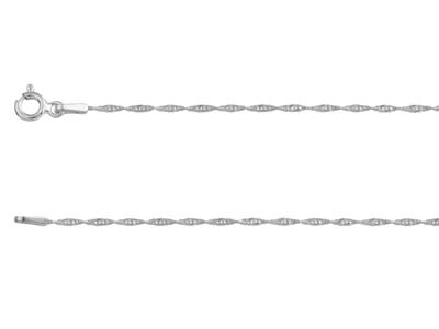 Catena Maglia Gourmette Intrecciata1,2 Mm, 45 Cm, Argento 925