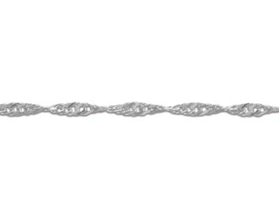 Catena Maglia Gourmette Intrecciata1,2 Mm, 45 Cm, Argento 925 - Immagine Standard - 3