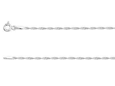 Catena Maglia Gourmette Intrecciata1,5 Mm, 45 Cm, Argento 925
