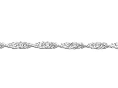 Catena Groumette Intrecciata 1,5 Mm, 55 Cm, Argento 925 - Immagine Standard - 3