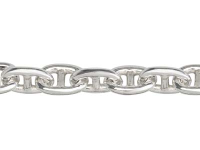 Collana Da Uomo In Maglia Marina Massiccia 6 Mm, 55 Cm, Argento 925 - Immagine Standard - 3