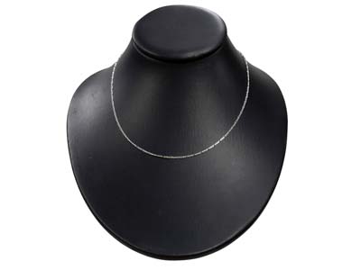 Catena Maglia Figaro Diamantata Alternata 1/3, 1,3 Mm, 40 Cm, Argento 925 Argento 925 - Immagine Standard - 5