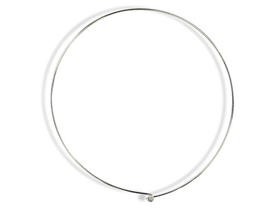 Collana Girocollo In Filo Pieno Con Marchio Di Autenticità, 1,5mm40 Cm, Argento 925