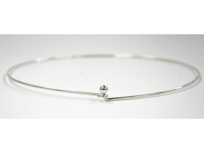Collana Filo Rigido 2 Mm, 40 Cm, Argento 925 - Immagine Standard - 2