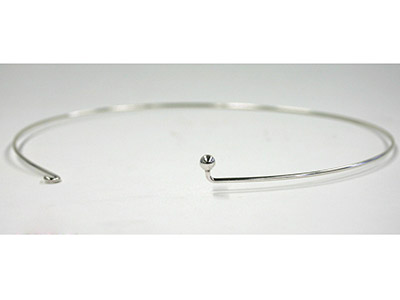 Collana Filo Rigido 2 Mm, 40 Cm, Argento 925 - Immagine Standard - 3