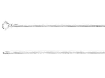 Catena A Serpente Diamantata 1,2 Mm, 71 Cm, Argento 925