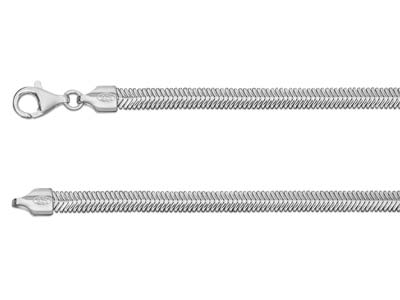 Catena A Serpente Piatto 4,2 X 1,8 Mm, 40 Cm, Argento 925