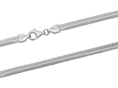 Catena A Coda Di Topo Piatta Con Marchio Di Autenticità, 4,2 X 1,8 Mm/40 Cm, Argento 925 - Immagine Standard - 2