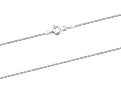 Catena A Maglia Fine Serpente 0,9 Mm, 40 Cm, Argento 925 - Immagine Standard - 2