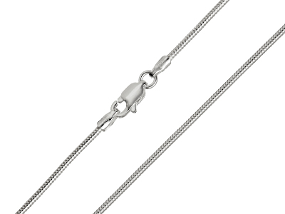 St Sil 1.2mm Rnd Snake Chain 22