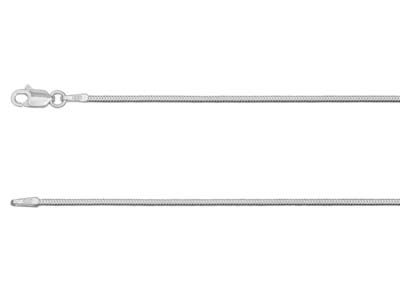 Catena Maglia Serpente Quadrato 1,2mm, 45 Cm, Argento 925