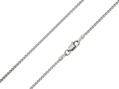 Collana Con Catena A Spiga, 1,5 Mm/45 Cm, Argento 925 - Immagine Standard - 1