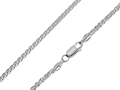 Catena A Spiga Con Marchio Di Autenticità, 2,5 Mm/40 Cm, Argento 925 - Immagine Standard - 1