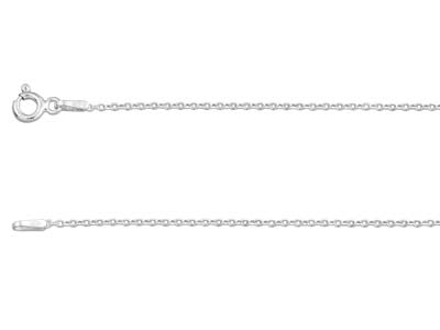Catena A Maglie For\at Taglio Diamante Con Finitura Martellata 1,2 Mm,40 Cm, Argento 925 - Immagine Standard - 1