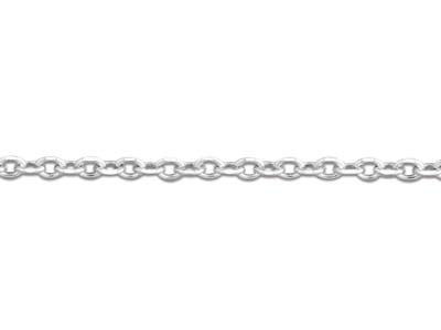 Catena A Maglie For\at Martellata Diamantata 1,2 Mm, 45 Cm, Argento 925 - Immagine Standard - 3