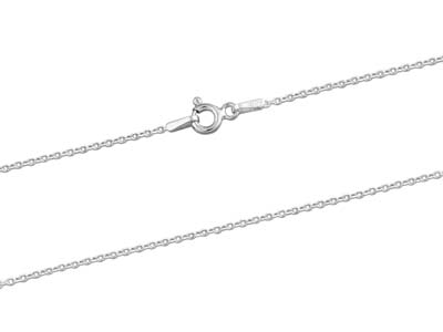 Catena A Maglie For\at Martellata Diamantata 1,2 Mm, 55 Cm, Argento 925 - Immagine Standard - 2