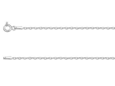 Catena A Maglie Forat Diamantata Martellata A Mano 1,5 Mm, 45 Cm, Argento 925