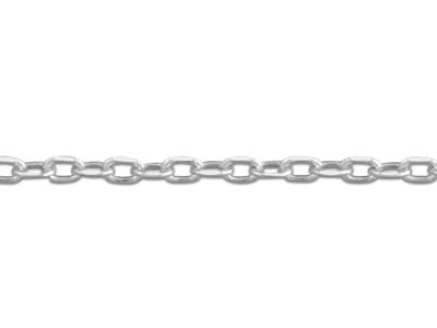 Catena A Maglie For\at Diamantata Martellata A Mano 1,5 Mm, 45 Cm, Argento 925 - Immagine Standard - 3